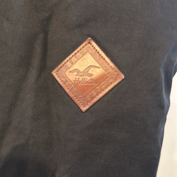 Hollister California 1922 black puffer jacket bungee waist front pockets zipper - Picture 3 of 13